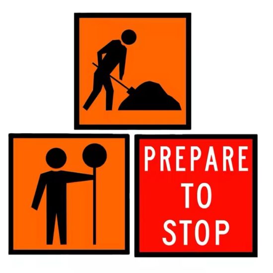 Durable Construction Safety Warning Sign