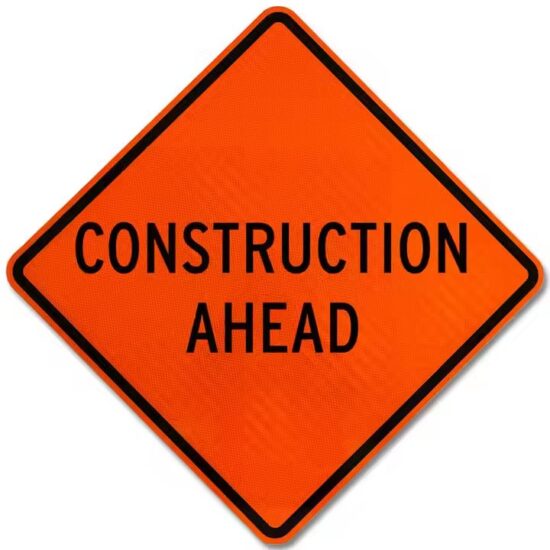Durable Construction Safety Warning Sign