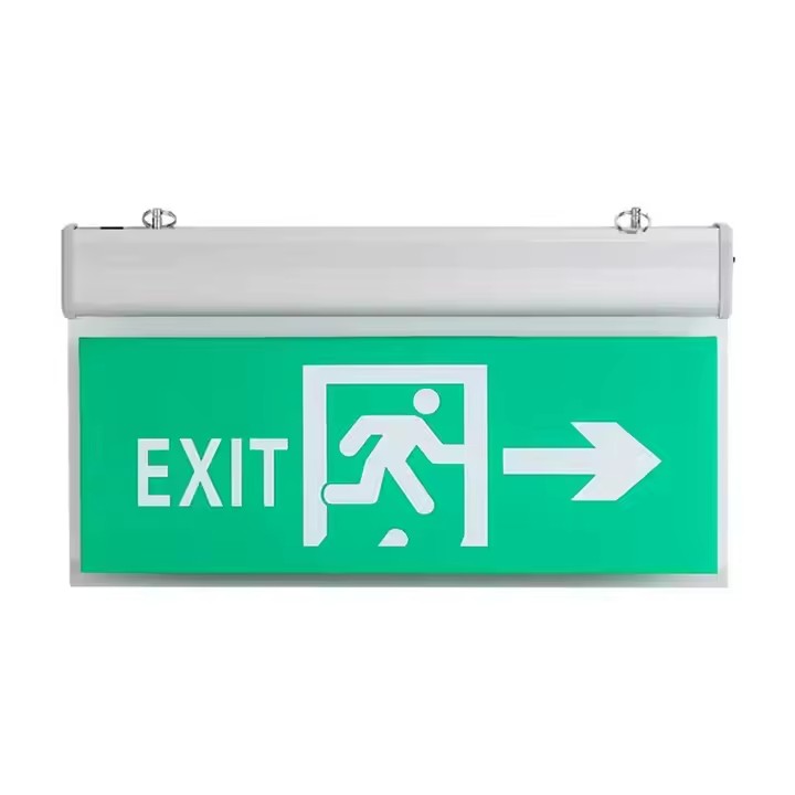 Acrylic LED Emergency Exit Sign with Green Backlit Illumination
