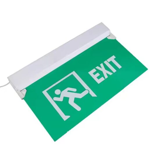 Acrylic LED Emergency Exit Sign with Green Backlit Illumination