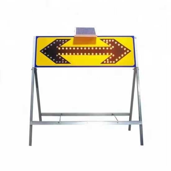 Solar Powered Portable Traffic Direction Sign for Road Construction