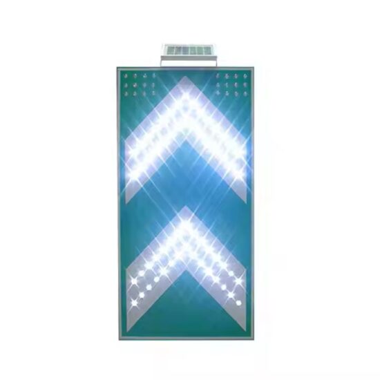 Solar Powered Portable Traffic Direction Sign for Road Construction