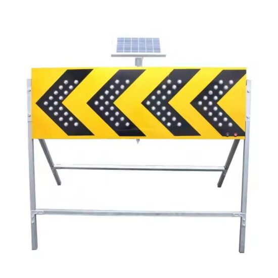 Solar Powered Portable Traffic Direction Sign for Road Construction