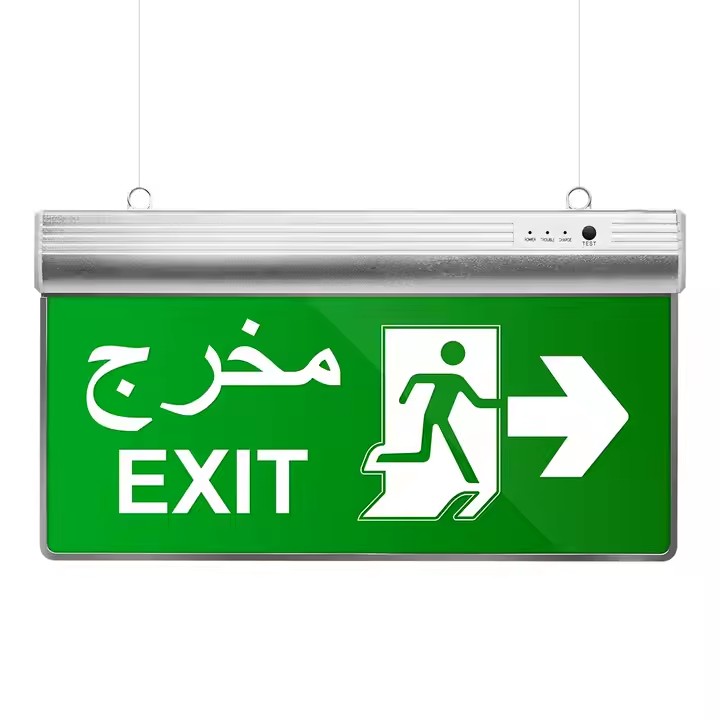 High-Quality LED Emergency Exit Sign with Directional Arrow