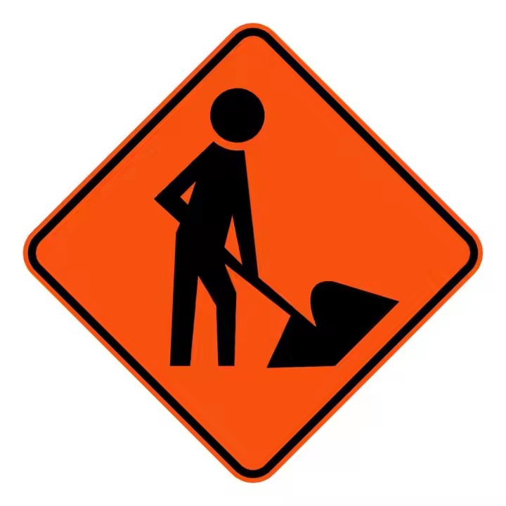 Custom Reflective Aluminum Road Work Warning Sign