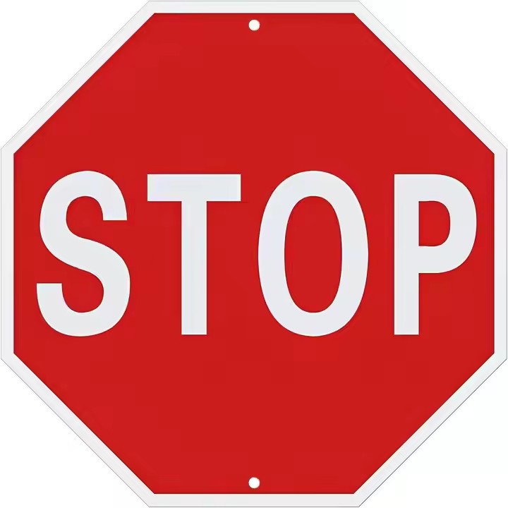 High-Quality Reflective Aluminum No Parking Sign Installed on Street