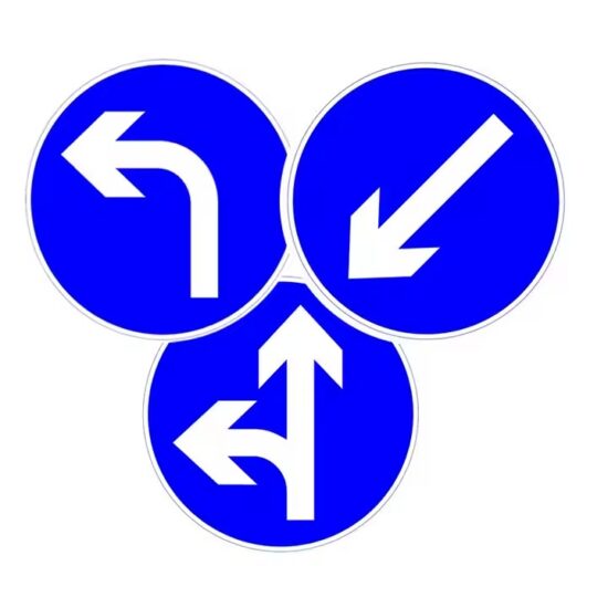 High Visibility Aluminum Road Guide Sign with Reflective Surface