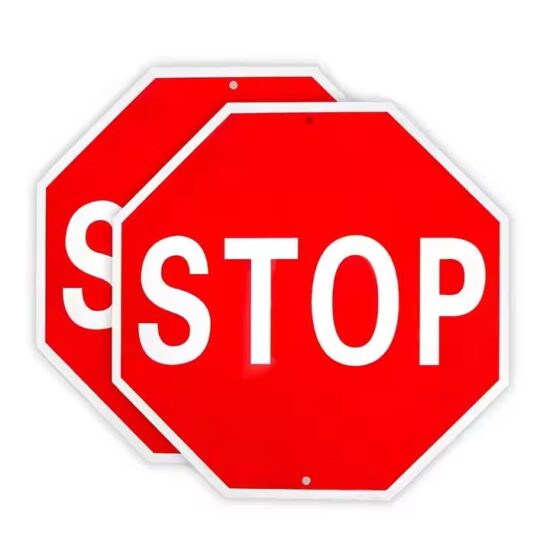 Wholesale aluminum STOP sign for outdoor road safety and intersection use
