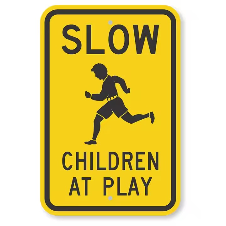 Custom Size Reflective School Zone Safety Traffic Sign
