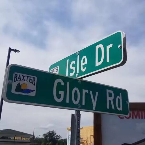Factory Direct Reflective Aluminum Street Name Sign for Outdoor Use