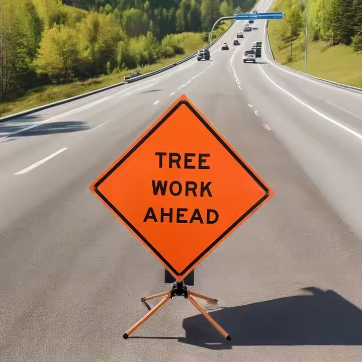 Temporary Road Construction Sign for Traffic Safety Control