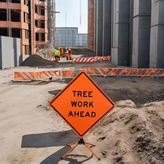 Temporary Road Construction Sign for Traffic Safety Control