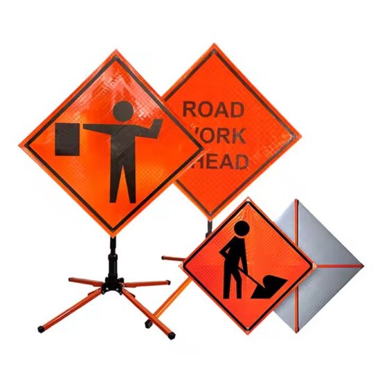 Temporary Road Construction Sign for Traffic Safety Control