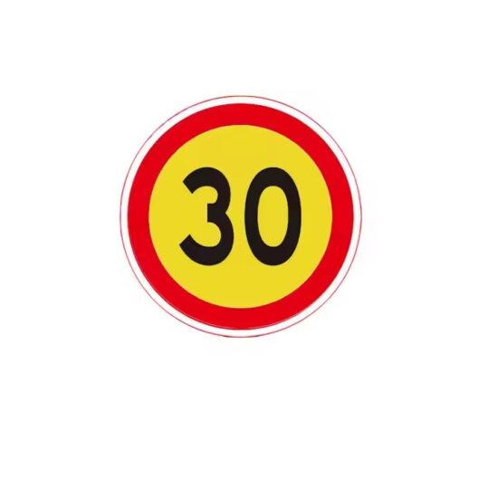 Custom reflective traffic warning and regulatory sign for safety zones