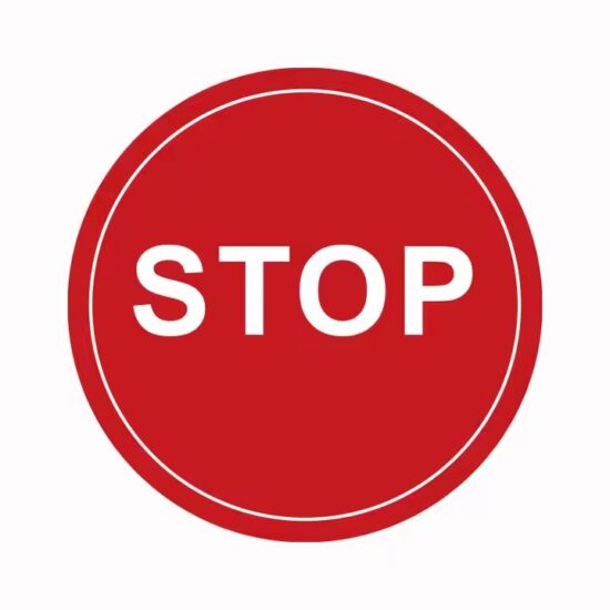 Custom circular aluminum reflective traffic regulatory sign