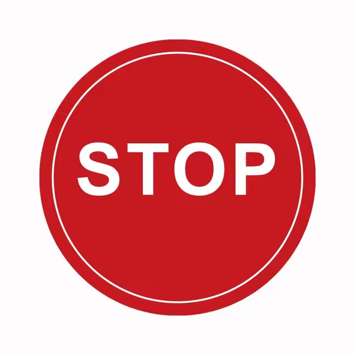 Custom circular aluminum reflective traffic regulatory sign