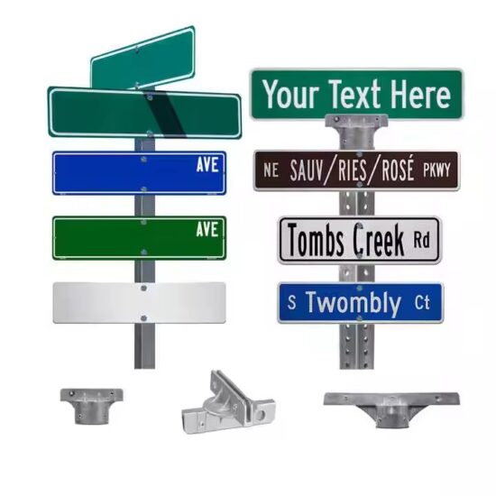 High-quality wholesale metal safety road sign with reflective coating