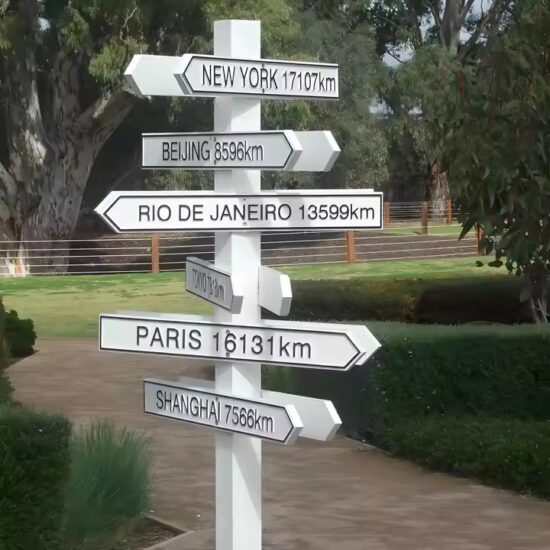 Durable Multi-Directional Outdoor Wayfinding Sign Installed in Park