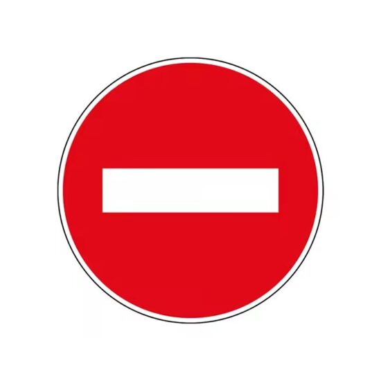 Reflective aluminum road regulatory sign for traffic control