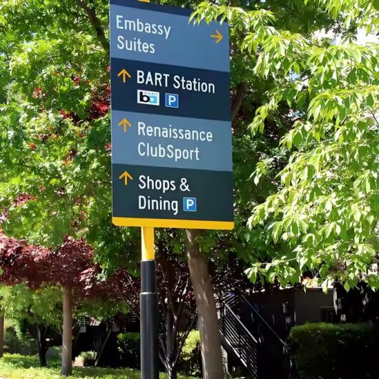 Custom Roadside Direction Sign for Scenic Tourist Attraction