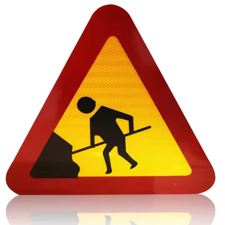 Triangular Reflective Aluminum Road Construction Sign