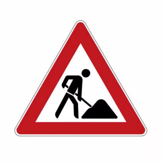 Custom Reflective Triangle Aluminum Road Construction Sign