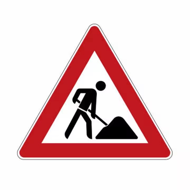 Custom Reflective Triangle Aluminum Road Construction Sign