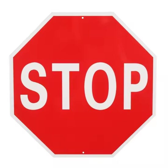 Custom aluminum traffic safety reflective signs with high durability and visibility