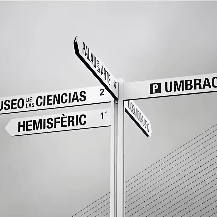 Custom designed reflective road sign for outdoor traffic safety