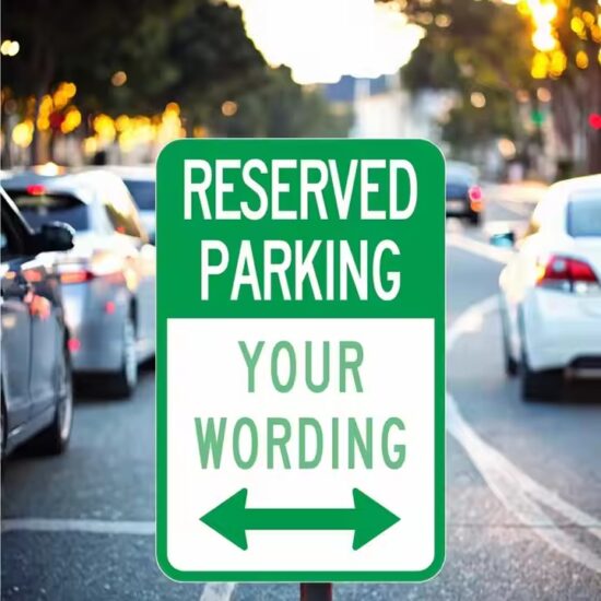 Custom Outdoor Reflective Aluminum Reserved Parking Sign