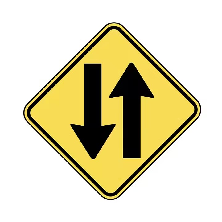 Custom Size Outdoor Traffic Direction Sign Installed on Street