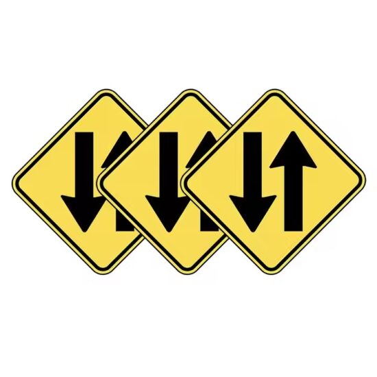 Custom Size Outdoor Traffic Direction Sign Installed on Street