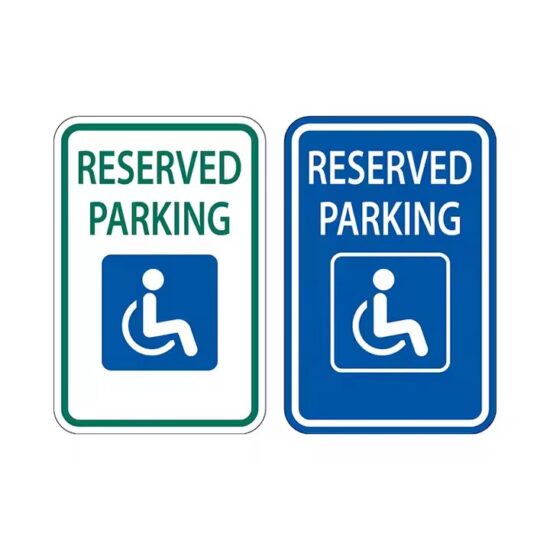 Outdoor Reflective Handicap Parking Warning Sign