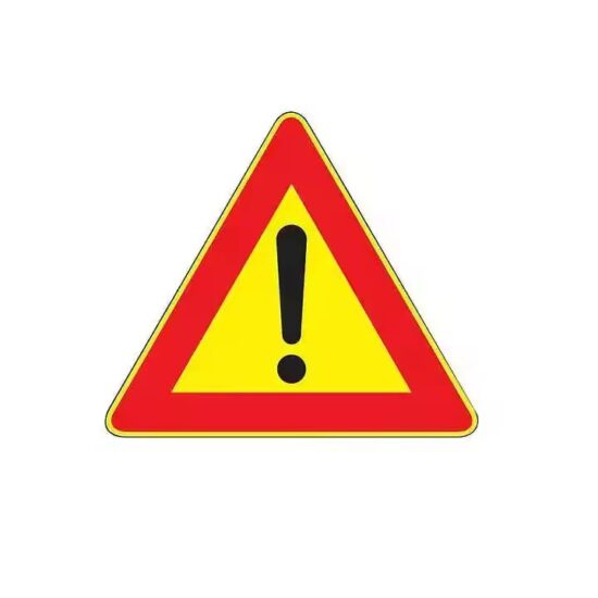 Custom Reflective Aluminum Warning Sign for Road and Industrial Safety