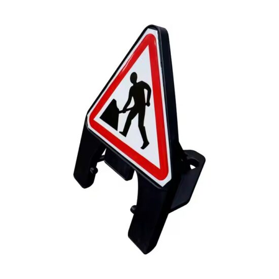 Triangular Warning Road Construction Sign with Reflective Surface