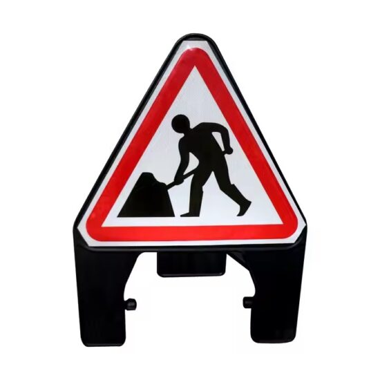 Triangular Warning Road Construction Sign with Reflective Surface
